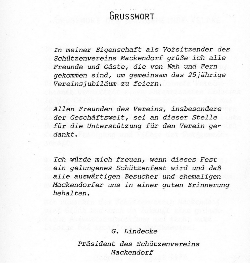 Mackendorf Schtzenverein Chronik 1977002