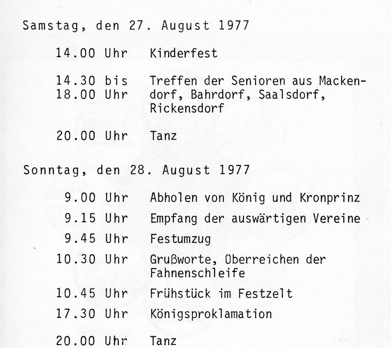 Mackendorf Schtzenverein Chronik 1977010