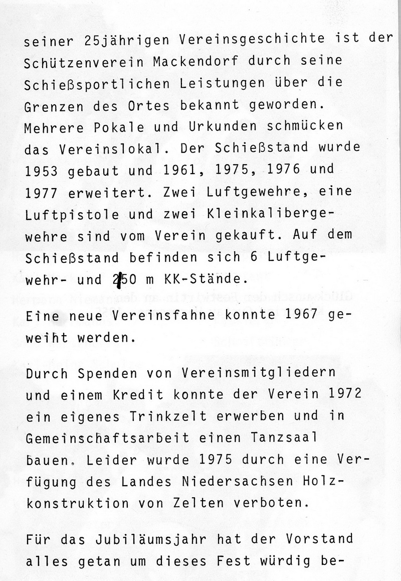 Mackendorf Schtzenverein Chronik 1977017