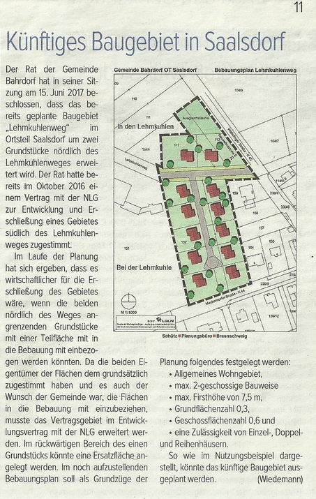 2017 Planung baugebiet saalsdorfneu